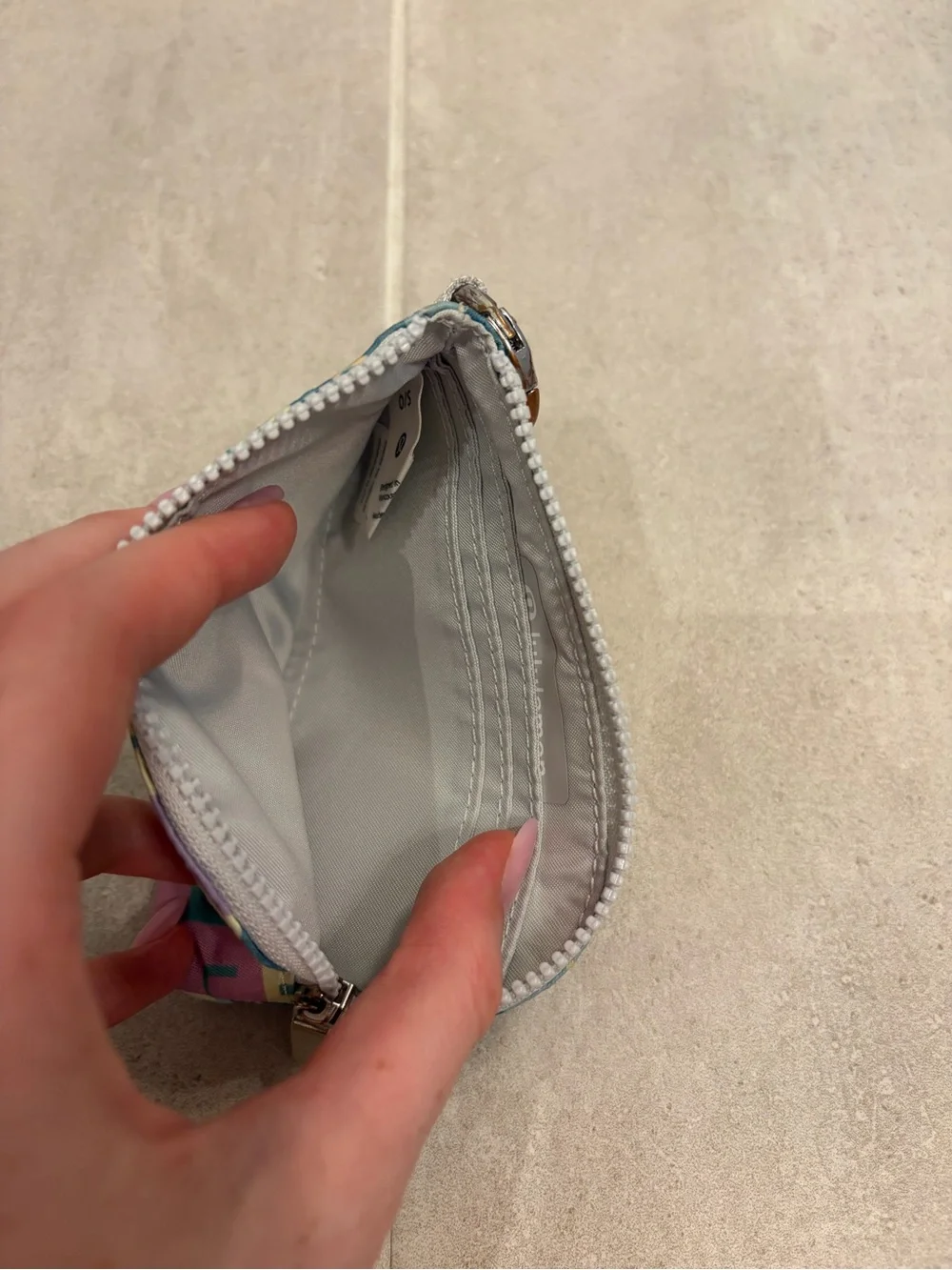 Lululemon athletica Multicolor Checker Coin Pouch • clippable mini wallet